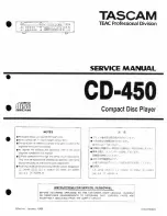 Tascam CD-450 CD-450 Service Manual preview