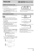 Preview for 3 page of Tascam CD-6010 Release Notes