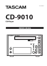 Предварительный просмотр 1 страницы Tascam CD-9010 Owner'S Manual