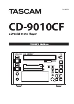 Tascam CD-9010CF Owner'S Manual preview