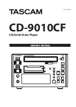 Preview for 1 page of Tascam CD-9010CF Owner'S Manual