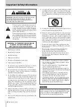 Preview for 2 page of Tascam CD-9010CF Owner'S Manual