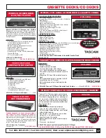 Tascam CD-A500 Specification Sheet предпросмотр