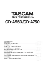 Preview for 52 page of Tascam CD-A550 Owner'S Manual