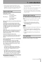 Предварительный просмотр 9 страницы Tascam CD-A550mkII Owner'S Manual