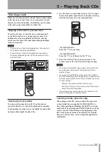 Preview for 23 page of Tascam CD-A550mkII Owner'S Manual