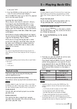 Предварительный просмотр 25 страницы Tascam CD-A550mkII Owner'S Manual