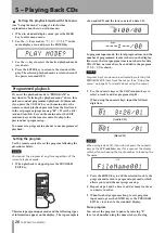 Предварительный просмотр 26 страницы Tascam CD-A550mkII Owner'S Manual