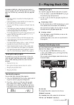 Preview for 27 page of Tascam CD-A550mkII Owner'S Manual