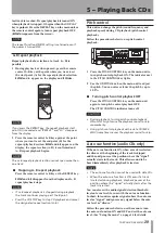 Preview for 29 page of Tascam CD-A550mkII Owner'S Manual