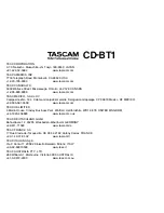 Preview for 20 page of Tascam CD-BT1 mkII Owner'S Manual