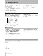 Preview for 20 page of Tascam CD-DJ1 Owner'S Manual