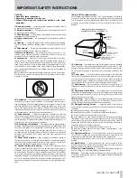 Preview for 3 page of Tascam CD-RW700 Owner'S Manual