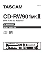 Preview for 1 page of Tascam CD-RW901MKII Owner'S Manual