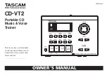 Tascam CD-VT2 Owner'S Manual preview