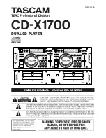 Tascam CD-X1700 Owner'S Manual preview