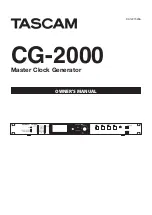 Preview for 1 page of Tascam CG-2000 Owner'S Manual