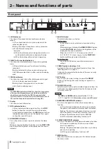 Preview for 8 page of Tascam CG-2000 Owner'S Manual