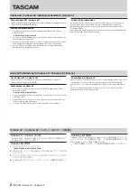 Preview for 2 page of Tascam Cubase LE Installation Manual