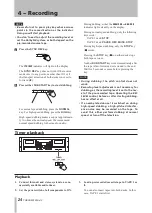 Preview for 24 page of Tascam D00935220B Owner'S Manual