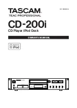 Preview for 1 page of Tascam D01086320A Owner'S Manual