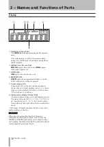 Preview for 12 page of Tascam D01086320A Owner'S Manual