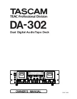 Tascam DA-302 Owner'S Manual preview