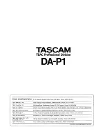 Предварительный просмотр 24 страницы Tascam DA-P1 Owner'S Manual