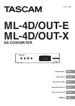 Предварительный просмотр 1 страницы Tascam Dante ML-4D/OUT-E Owner'S Manual