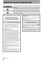 Предварительный просмотр 2 страницы Tascam Digital Portastudio DP-03SD Owner'S Manual