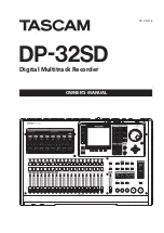 Preview for 1 page of Tascam DP-32SD Owner'S Manual