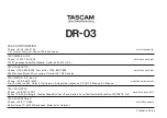 Предварительный просмотр 108 страницы Tascam DR-03 Owner'S Manual