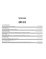 Preview for 220 page of Tascam DR-05 Owner'S Manual