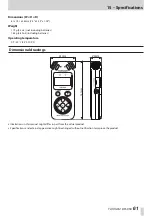 Preview for 61 page of Tascam DR-05X Reference Manual