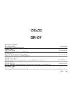 Preview for 32 page of Tascam DR-07 Quick Start Manual