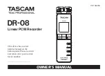 Tascam DR-08 Owner'S Manual preview