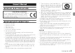 Preview for 3 page of Tascam DR-10CH Owner'S Manual