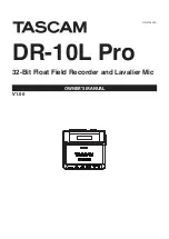 Tascam DR-10L Pro Owner'S Manual preview