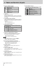 Предварительный просмотр 8 страницы Tascam DR-22WL Reference Manual