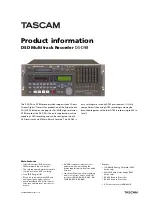 Tascam DS-D98 Specifications preview