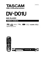 Tascam DV-D01U Owner'S Manual preview