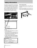 Предварительный просмотр 4 страницы Tascam DV-D01U Owner'S Manual