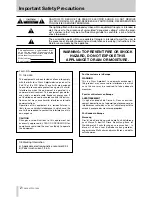 Предварительный просмотр 2 страницы Tascam FW-1804 Owner'S Manual