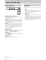 Предварительный просмотр 8 страницы Tascam FW-1804 Owner'S Manual