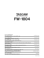 Предварительный просмотр 20 страницы Tascam FW-1804 Owner'S Manual