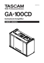 Preview for 1 page of Tascam GA-100CD Owner'S Manual