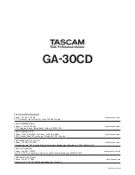 Preview for 24 page of Tascam GA-30CD Owner'S Manual