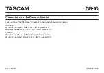 Tascam GB-10 Documentation Update preview