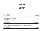 Preview for 100 page of Tascam GB-10 Owner'S Manual