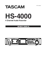 Tascam HS-4000 Owner'S Manual preview